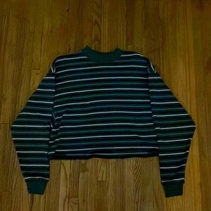 Multi colored striped sweatshirt